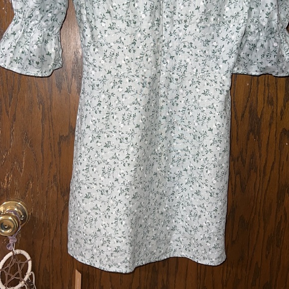 NWT Reformation Simi Linen Mini Dress in Agave - Picture 13 of 15